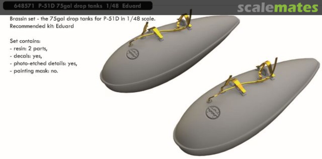 Boxart P-51D 75gal drop tanks 648571 Eduard Boxart P-51D 75gal drop tanks 648571 Eduard
