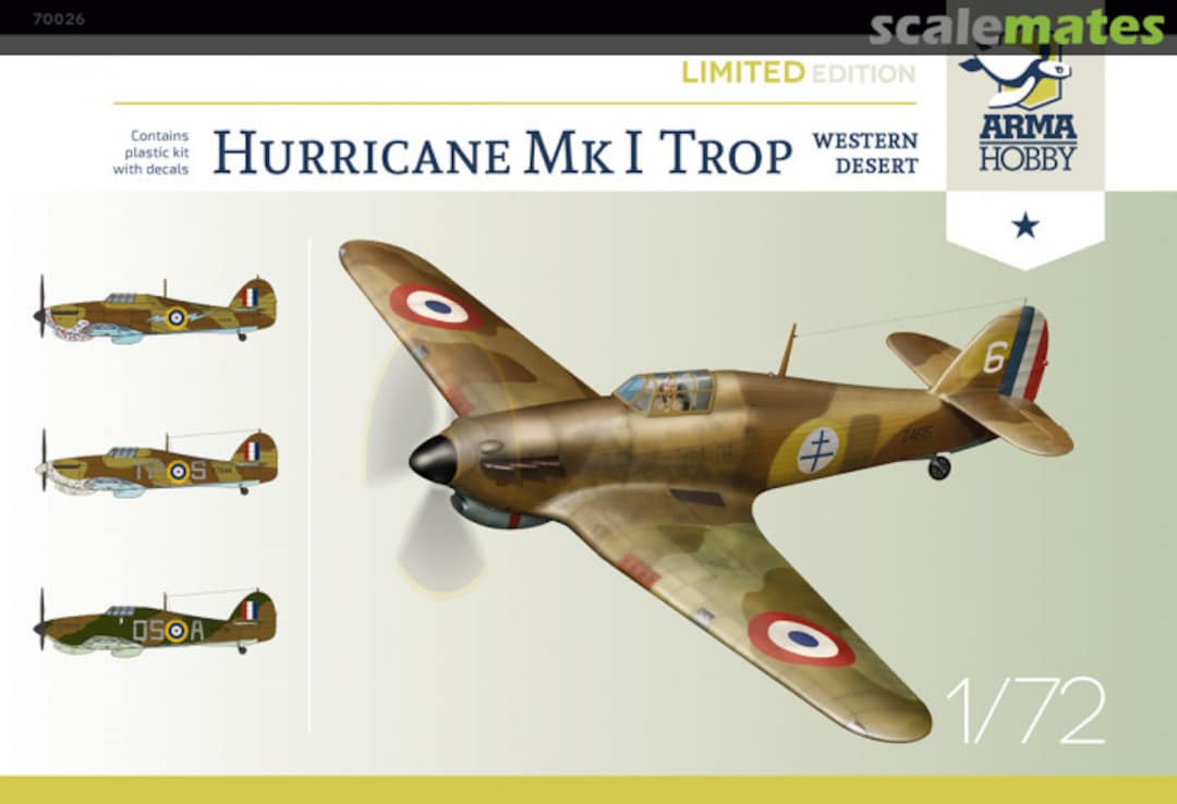 Boxart Hurricane Mk I Trop 70026 Arma Hobby