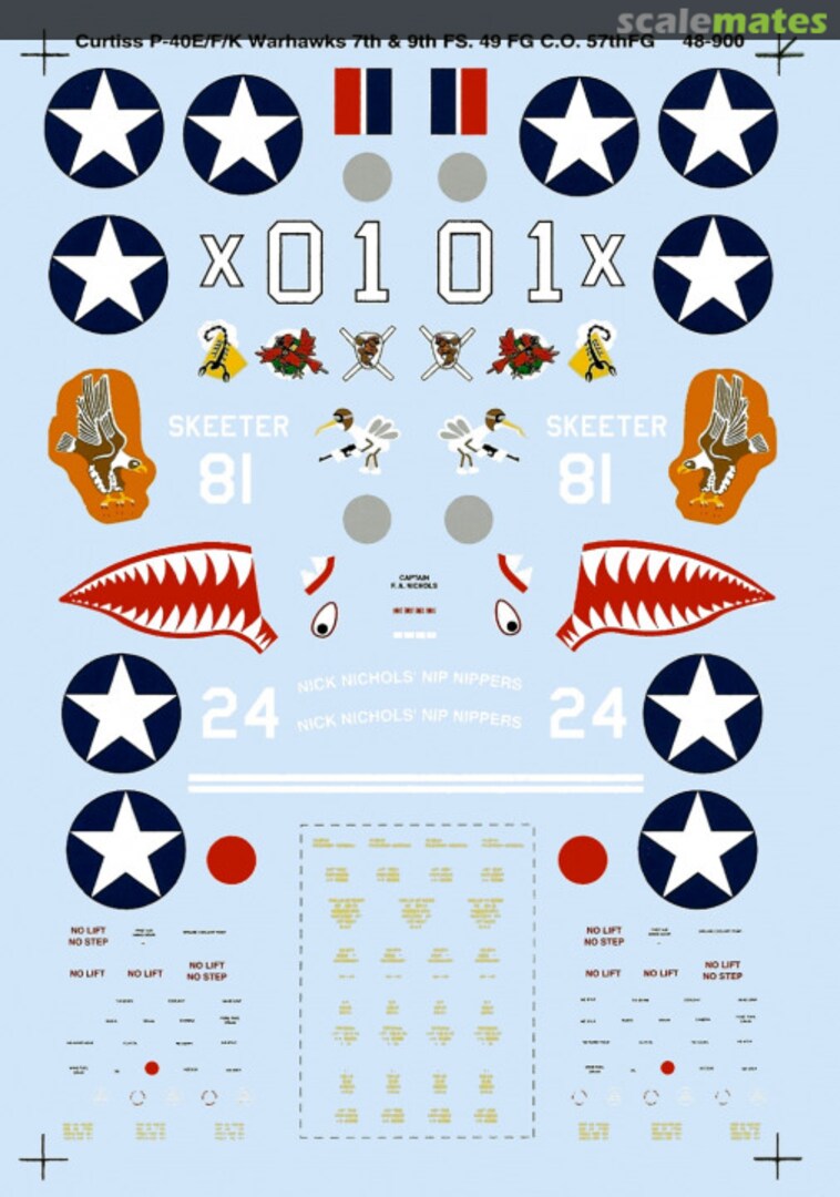 Boxart Curtiss P-40E/F/K Warhawks 48-900 Microscale Boxart Curtiss P-40E/F/K Warhawks 48-900 Microscale