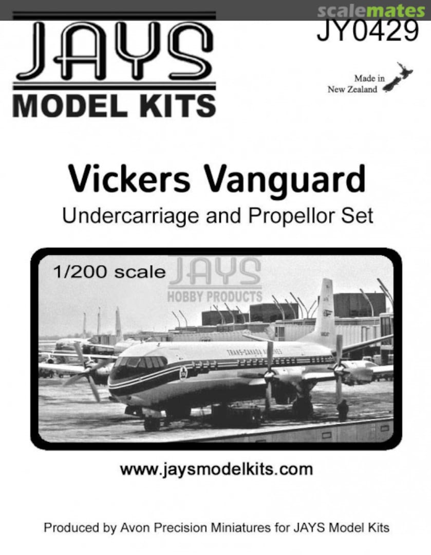 Boxart Vickers Vanguard Undercarriage & Propeller Set JY0429 JAYS Model Kits Boxart Vickers Vanguard Undercarriage & Propeller Set JY0429 JAYS Model Kits