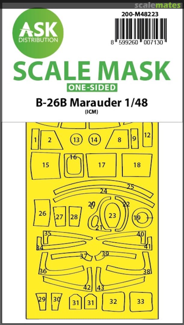 Boxart B-26B Marauder masks 200-M48223 ASK Boxart B-26B Marauder masks 200-M48223 ASK