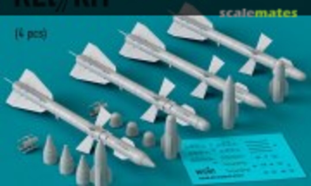 1:48 R-27 (R/T) missiles (4 pcs.) (3D Printed) (ResKit RS48-0398) RS48-0398