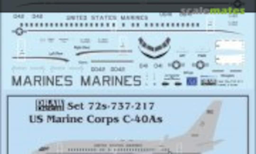 1:72 US Marine Corps C-40As (Draw Decal 72-737-217) 72-737-217