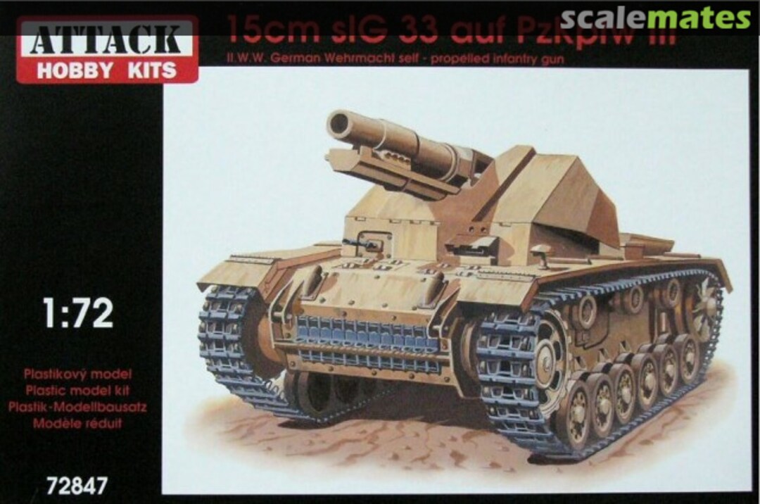 Boxart 15cm sIG 33 auf PzKpfw III 72847 Attack Hobby Kits Boxart 15cm sIG 33 auf PzKpfw III 72847 Attack Hobby Kits
