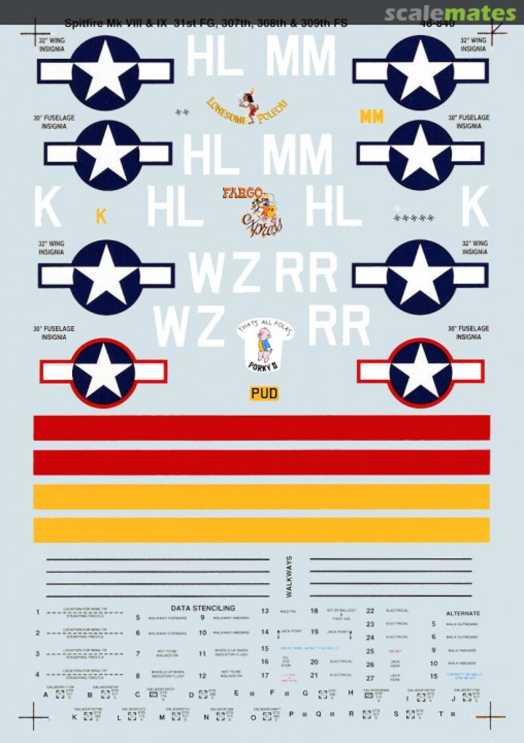 Boxart U.S. Spitfires Mk VIII and Mk IX 48-840 SuperScale International Boxart U.S. Spitfires Mk VIII and Mk IX 48-840 SuperScale International