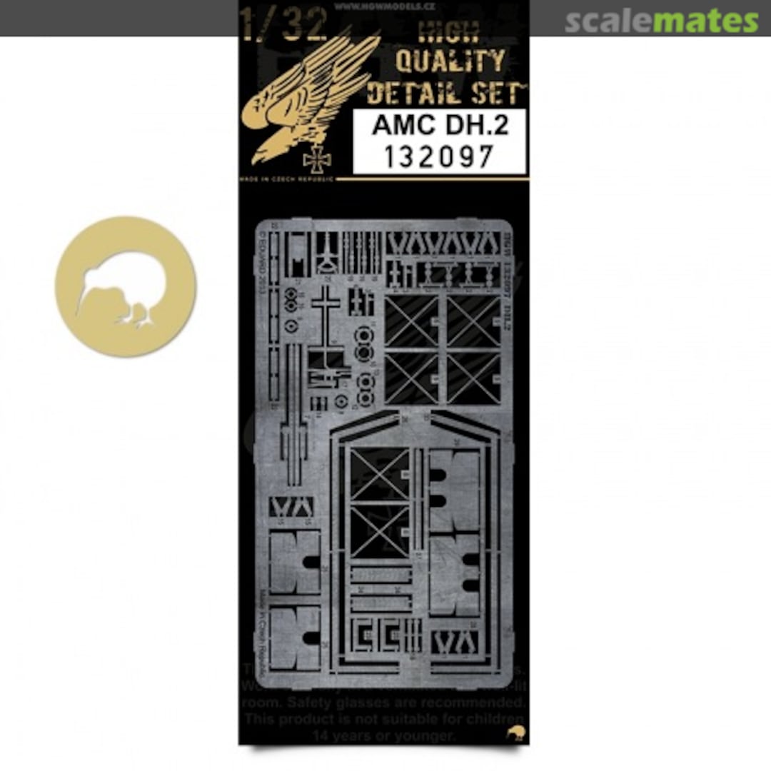 Boxart AMC DH.2 - PE Details Set 132097 HGW Models