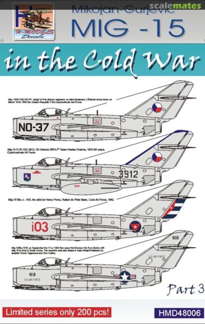 Boxart Mikoyan MiG-15 Soviet Aces in Korea, Pt.3 HMD48006 H-Models Decals Boxart Mikoyan MiG-15 Soviet Aces in Korea, Pt.3 HMD48006 H-Models Decals