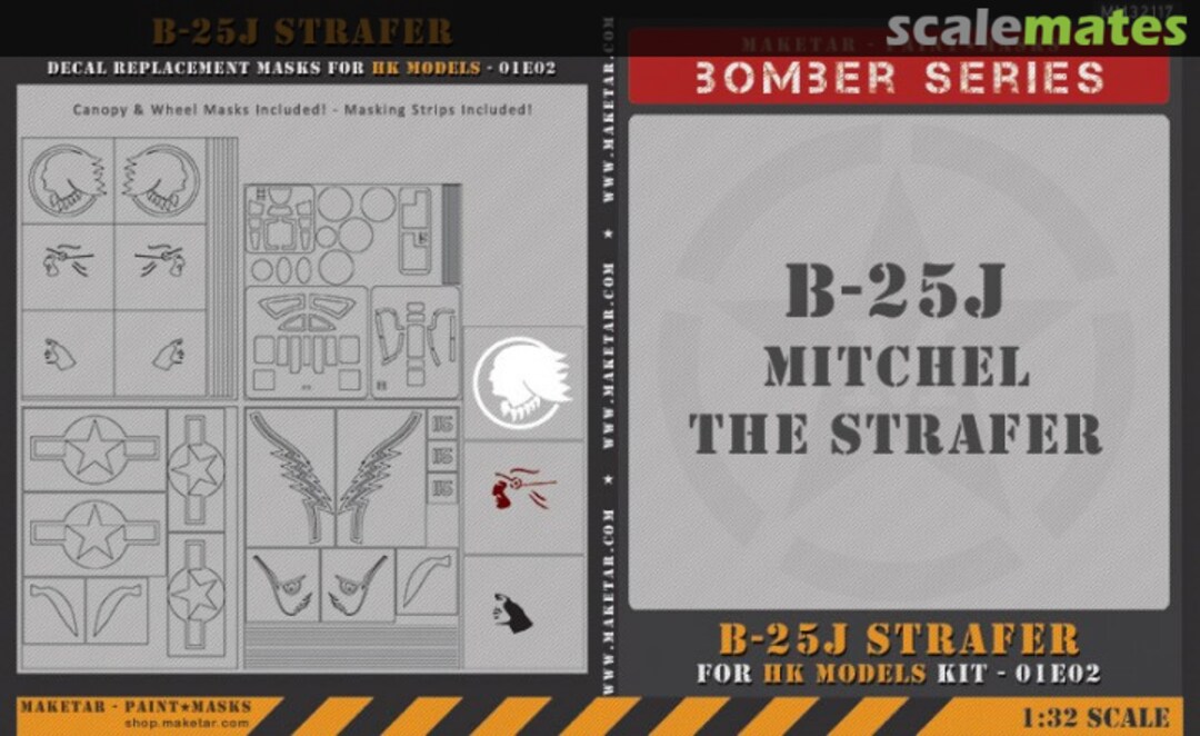 Boxart North American B-25J Mitchell - The Strafer MM32117V Maketar Boxart North American B-25J Mitchell - The Strafer MM32117V Maketar