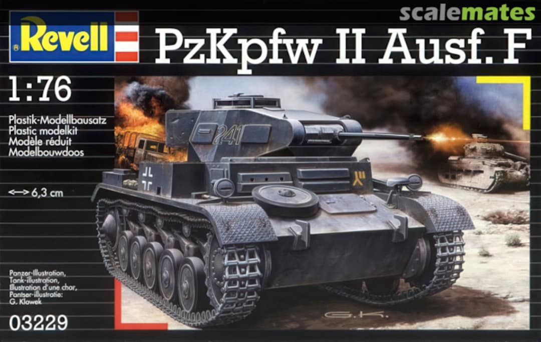 Boxart Pz.Kpfw. II Ausf. F 03229 Revell Boxart Pz.Kpfw. II Ausf. F 03229 Revell