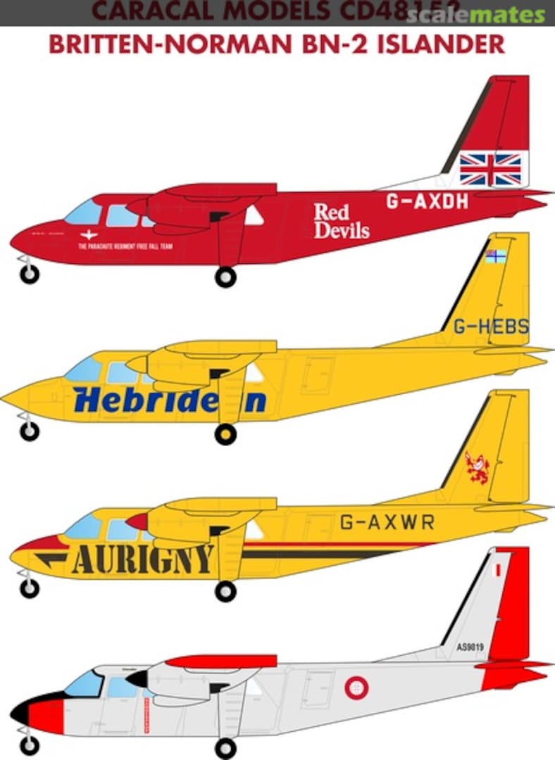 Boxart Britten-Norman BN-2 Islander CD48153 Caracal Models Boxart Britten-Norman BN-2 Islander CD48153 Caracal Models