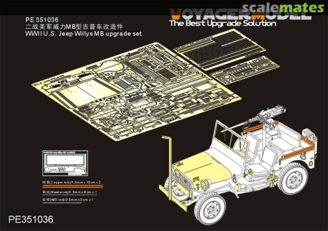 Boxart U.S. Jeep Willys MB upgrade set PE351036 Voyager Model Boxart U.S. Jeep Willys MB upgrade set PE351036 Voyager Model