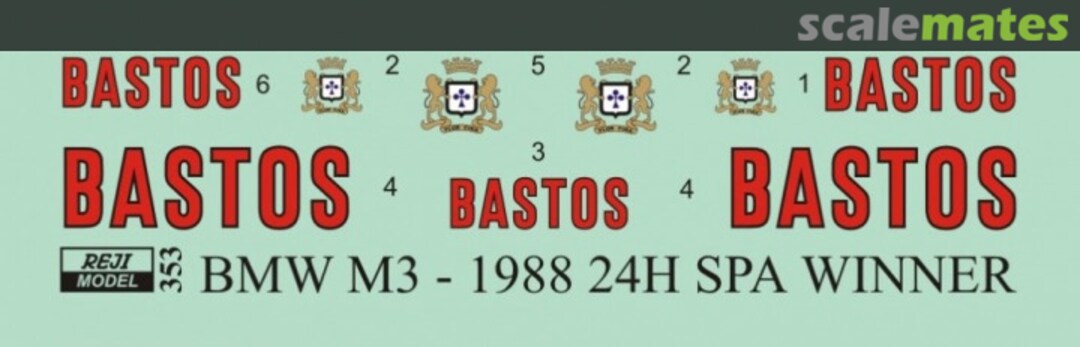 Boxart BMW M3 E30 sponsored by Bastos 353 REJI Model