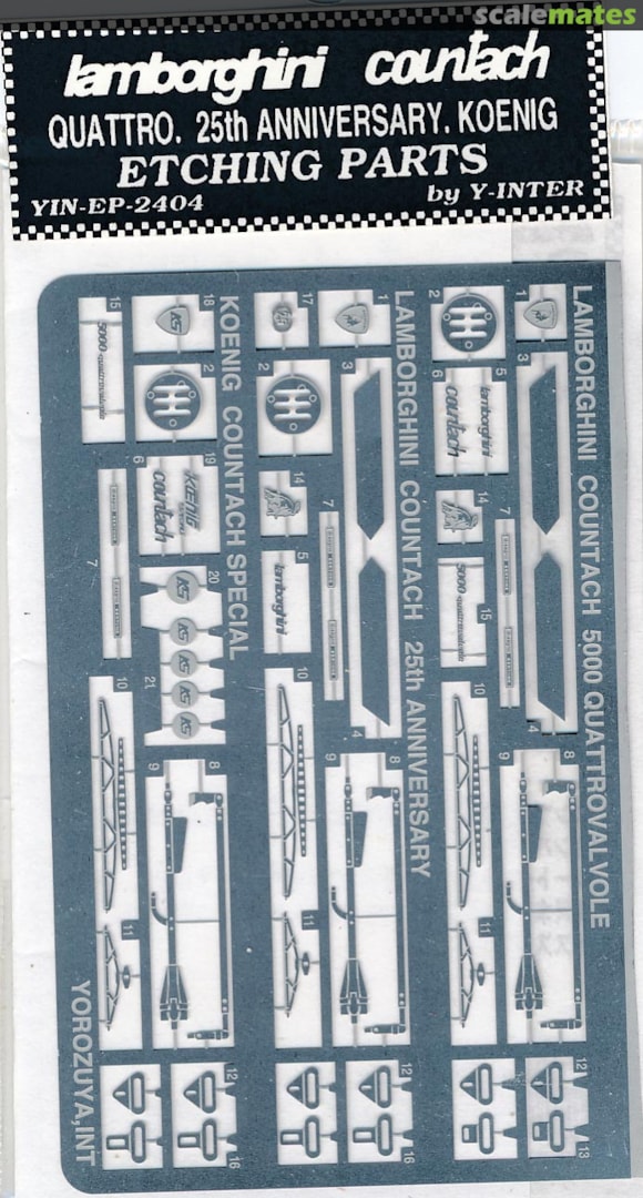 Boxart Lamborghini Countach etching parts YIN-EP-2404 Y-INTER