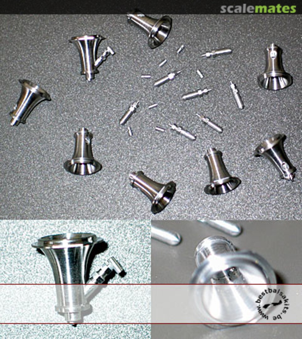 Boxart Air Intake Funnels & Injectors Set (x8, Turned Aluminium) BBK.DFV-001 Bestbalsakits Boxart Air Intake Funnels & Injectors Set (x8, Turned Aluminium) BBK.DFV-001 Bestbalsakits