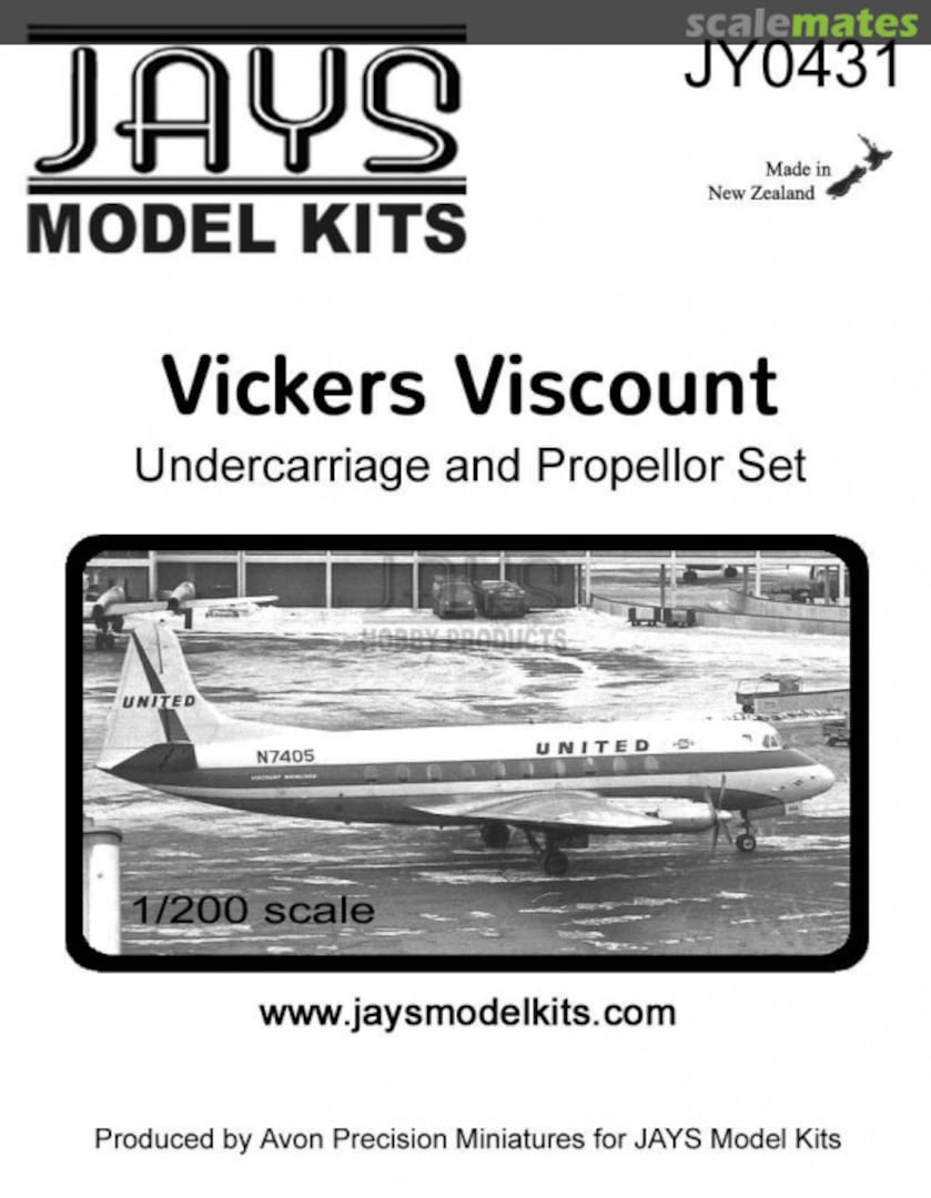 Boxart Vickers Viscount Undercarriage and Propeller Set JY0431 JAYS Model Kits Boxart Vickers Viscount Undercarriage and Propeller Set JY0431 JAYS Model Kits