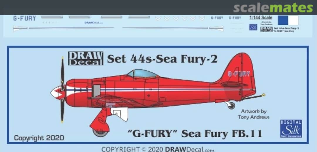 Boxart “G-FURY” Sea Fury FB MK.11 44-Seafury-2 Draw Decal Boxart “G-FURY” Sea Fury FB MK.11 44-Seafury-2 Draw Decal
