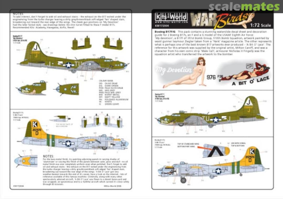 Boxart B-17F/G Flying Fortress KW172004 Kits-World Boxart B-17F/G Flying Fortress KW172004 Kits-World