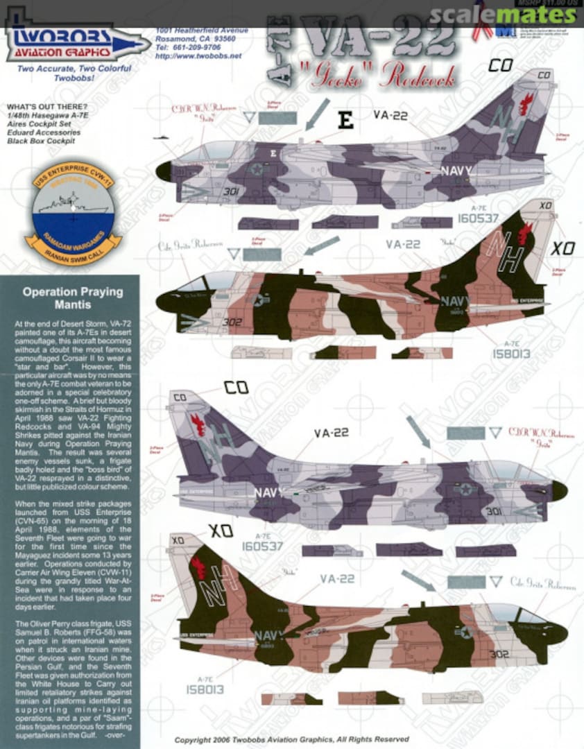 Boxart VA-22 "Gecko" Redcocks 48-115 TwoBobs Aviation Graphics Boxart VA-22 "Gecko" Redcocks 48-115 TwoBobs Aviation Graphics