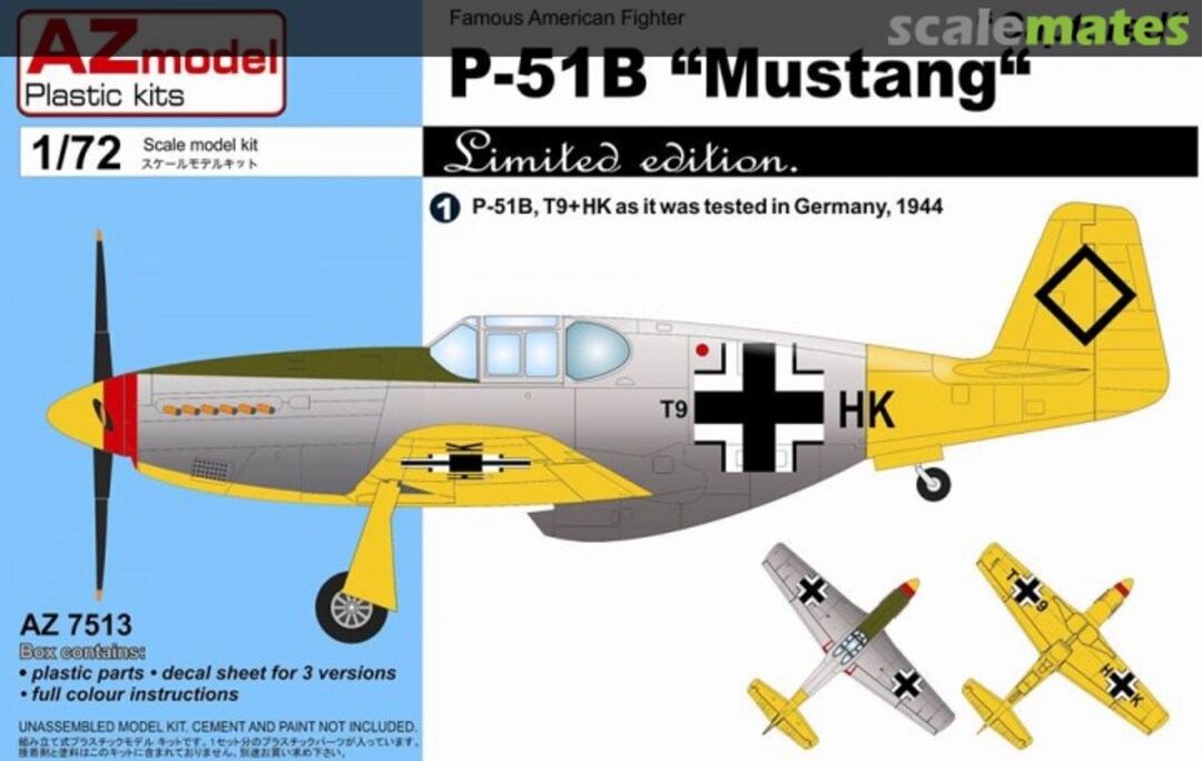 Boxart P-51B "Mustang" AZ7513 AZmodel Boxart P-51B "Mustang" AZ7513 AZmodel