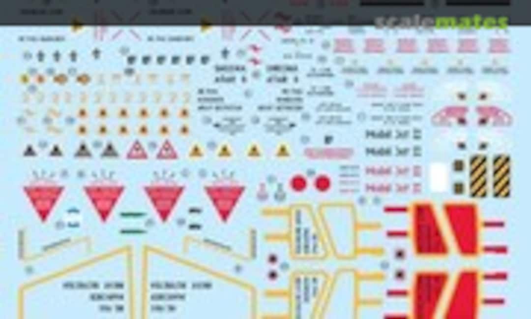 1:32 Swiss Mirage IIIC, IIIS, IIIRS Stencils & maintenance marks (Matterhorn Circle MC32015) MC32015
