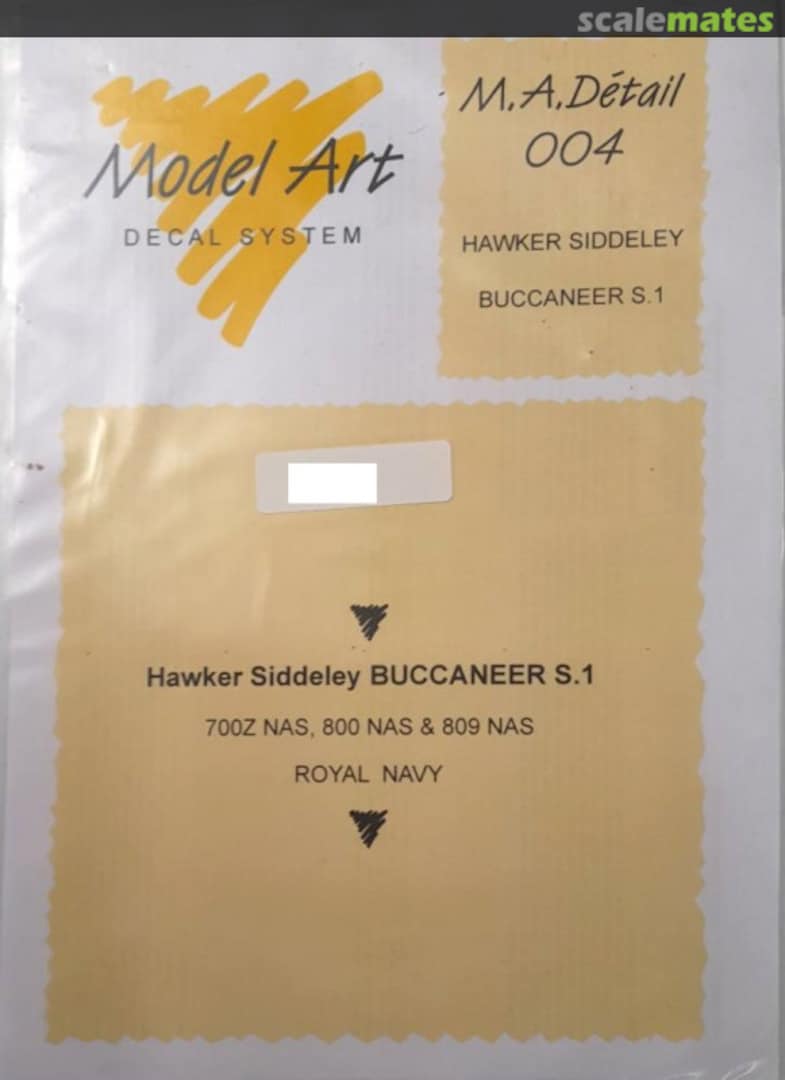Boxart Hawker Siddeley Buccaneer S.1 M.A. Détail 004 Model Art Decal System Boxart Hawker Siddeley Buccaneer S.1 M.A. Détail 004 Model Art Decal System