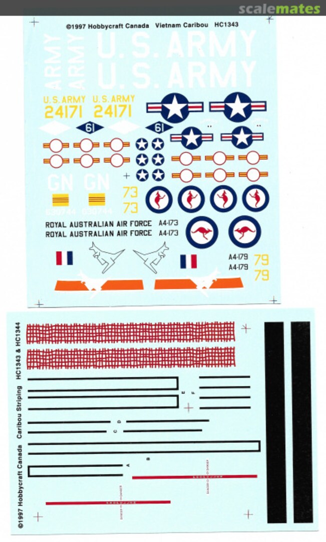 Contents "Vietnam" DHC Caribou HC1344 Hobbycraft