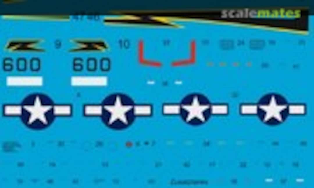 1:72 P-51D-20-NA Lt. Col Edward O. Mccomas, 118th TRS/23/FG, Luliand, Jan. 1945 (Peddinghaus-Decals EP 2574) EP 2574