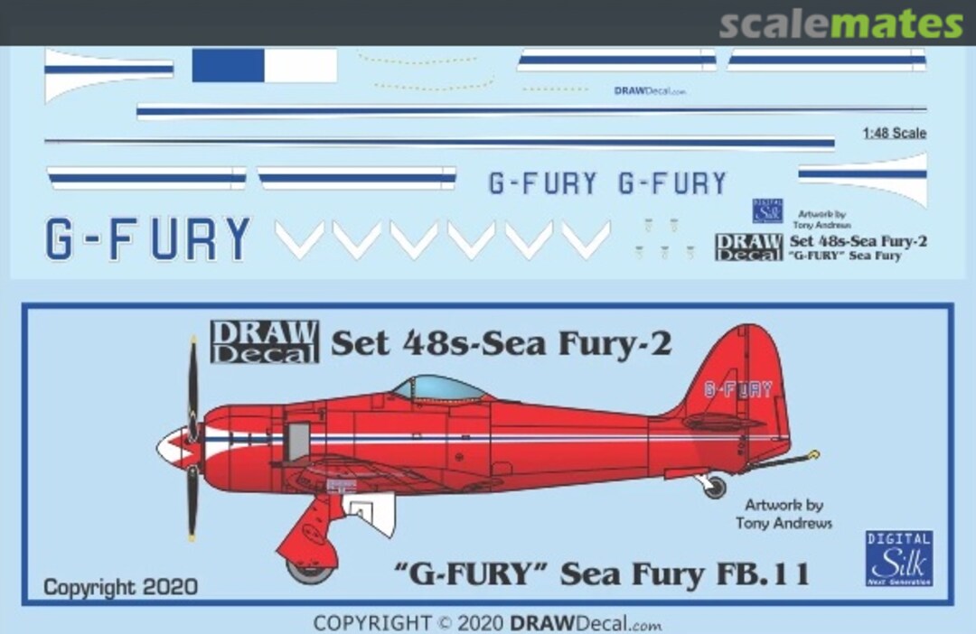 Boxart “G-FURY” Sea Fury FB MK.11 48-Seafury-2 Draw Decal Boxart “G-FURY” Sea Fury FB MK.11 48-Seafury-2 Draw Decal