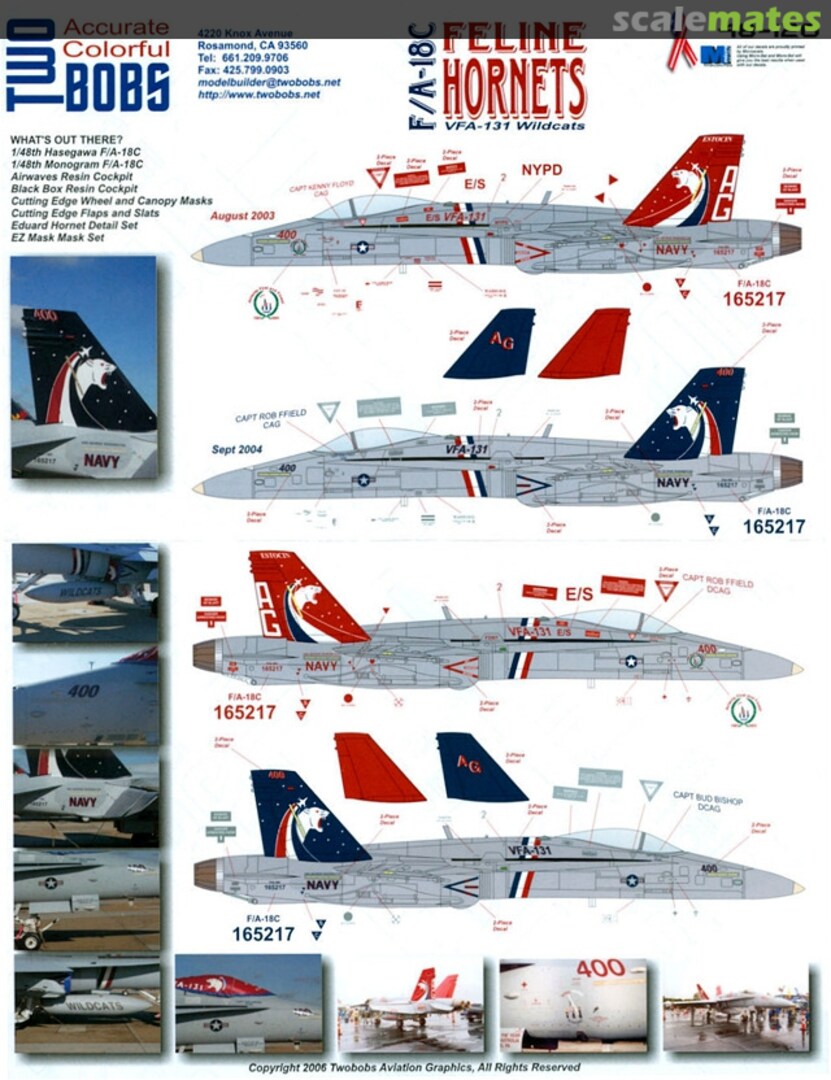 Boxart F/A-18C Feline Hornets 48-120 TwoBobs Aviation Graphics Boxart F/A-18C Feline Hornets 48-120 TwoBobs Aviation Graphics