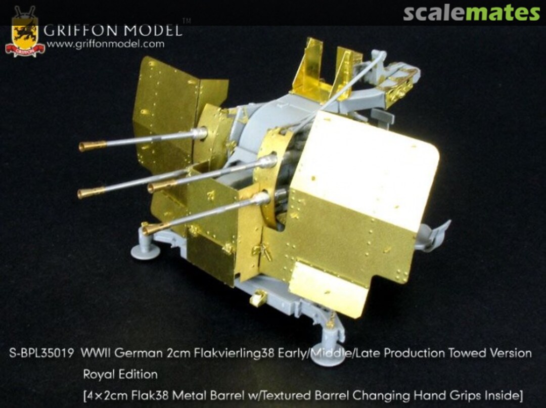 Boxart WWII German 2cm Flakvierling38 Early/Middle/Late Production Towed Version SBPL35019 Griffon Model Boxart WWII German 2cm Flakvierling38 Early/Middle/Late Production Towed Version SBPL35019 Griffon Model