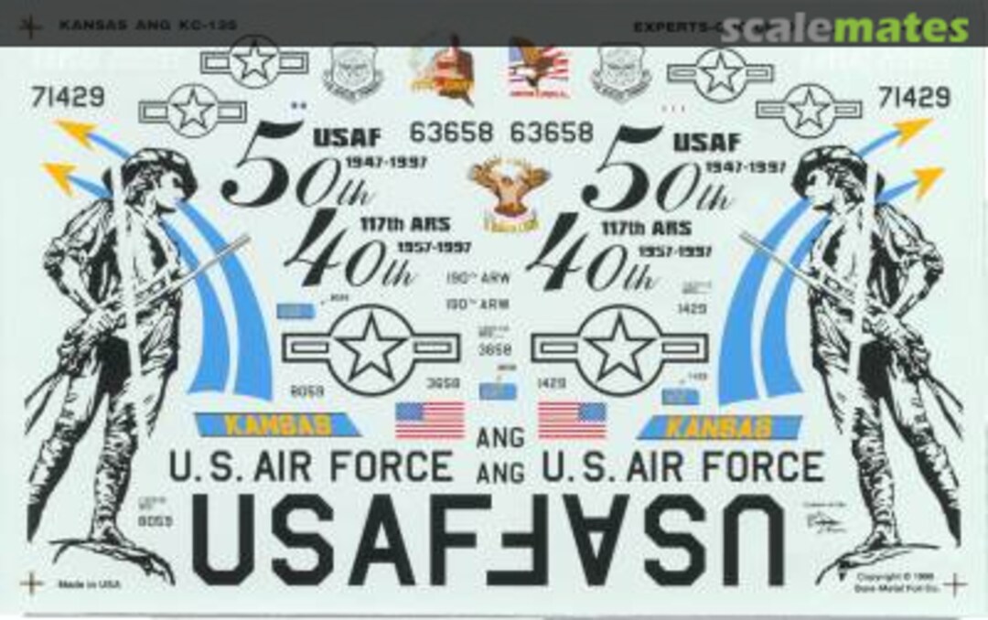 Boxart KC-135E/D's of the 117th ARS, Kansas ANG 72-21 Experts-Choice Decal Boxart KC-135E/D's of the 117th ARS, Kansas ANG 72-21 Experts-Choice Decal