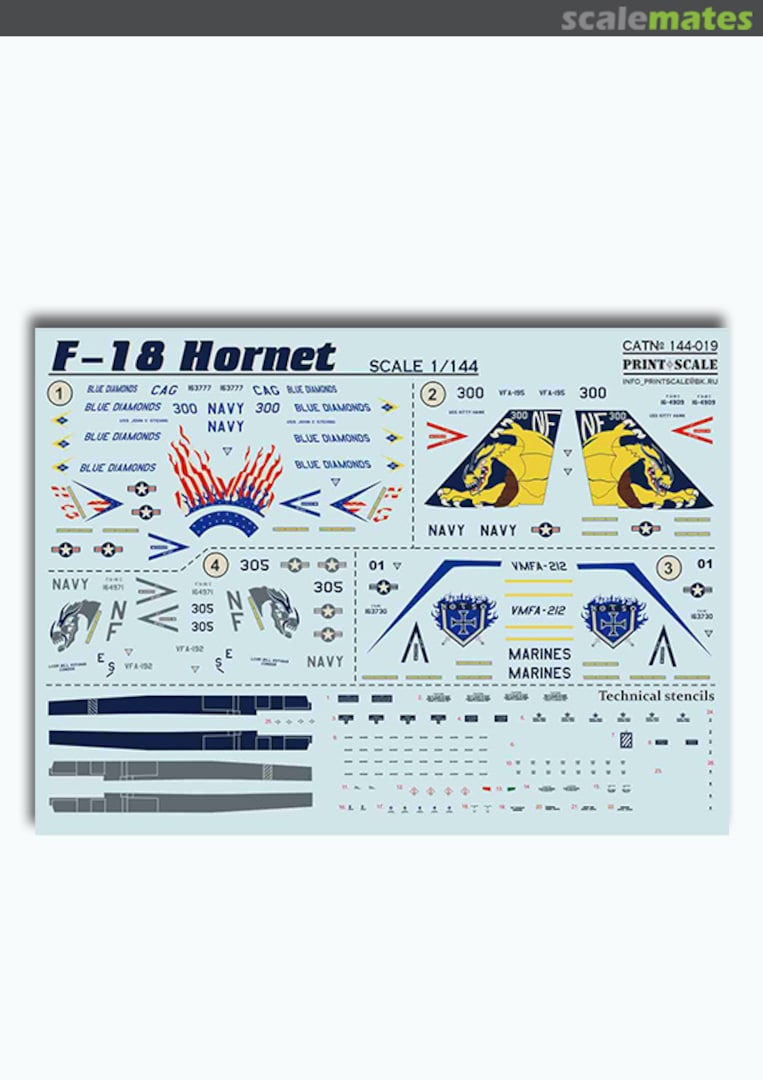 Boxart F-18 Hornet 144-019 Print Scale Boxart F-18 Hornet 144-019 Print Scale