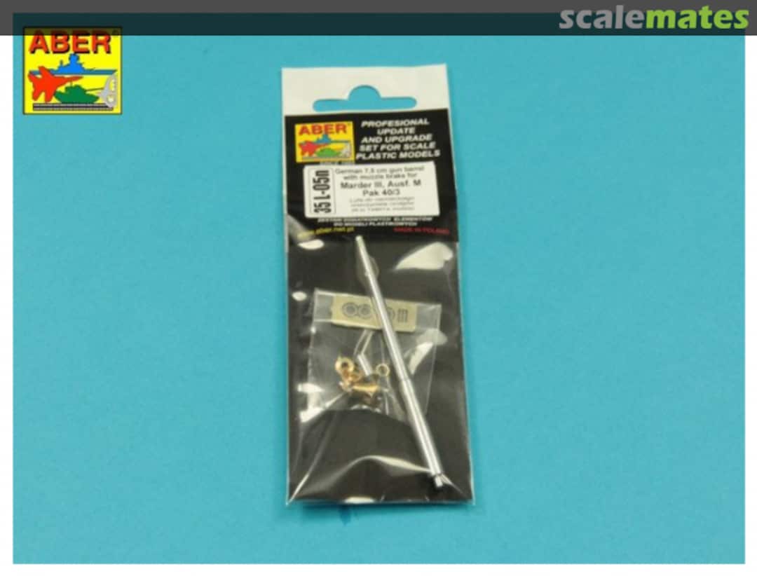 Boxart 7,5cm gun barrel with muzzle brake for Pak 40/3 - Marder III, Ausf.M 35L05N Aber Boxart 7,5cm gun barrel with muzzle brake for Pak 40/3 - Marder III, Ausf.M 35L05N Aber