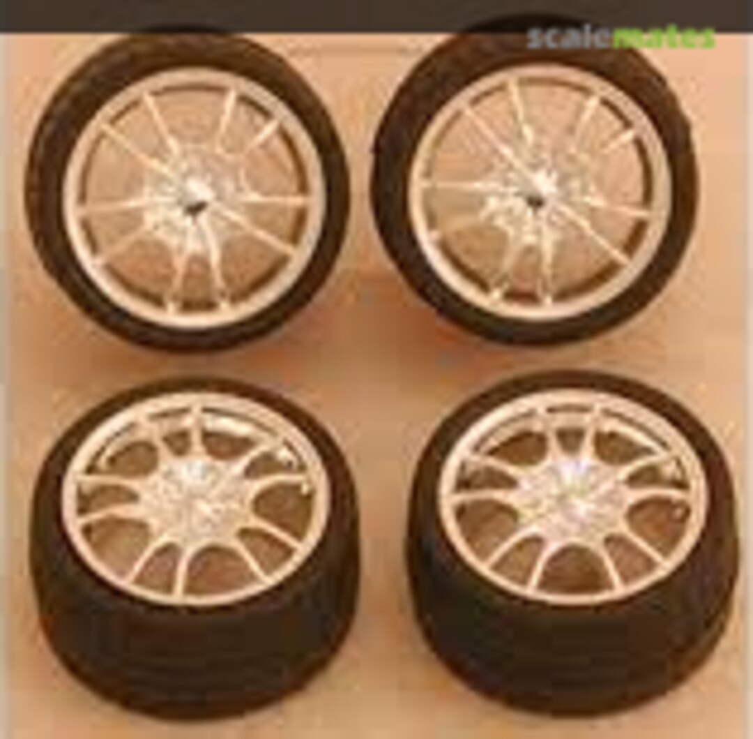 Boxart Chrome M5 Rims with Tires PGH-1281 Pegasus Hobbies