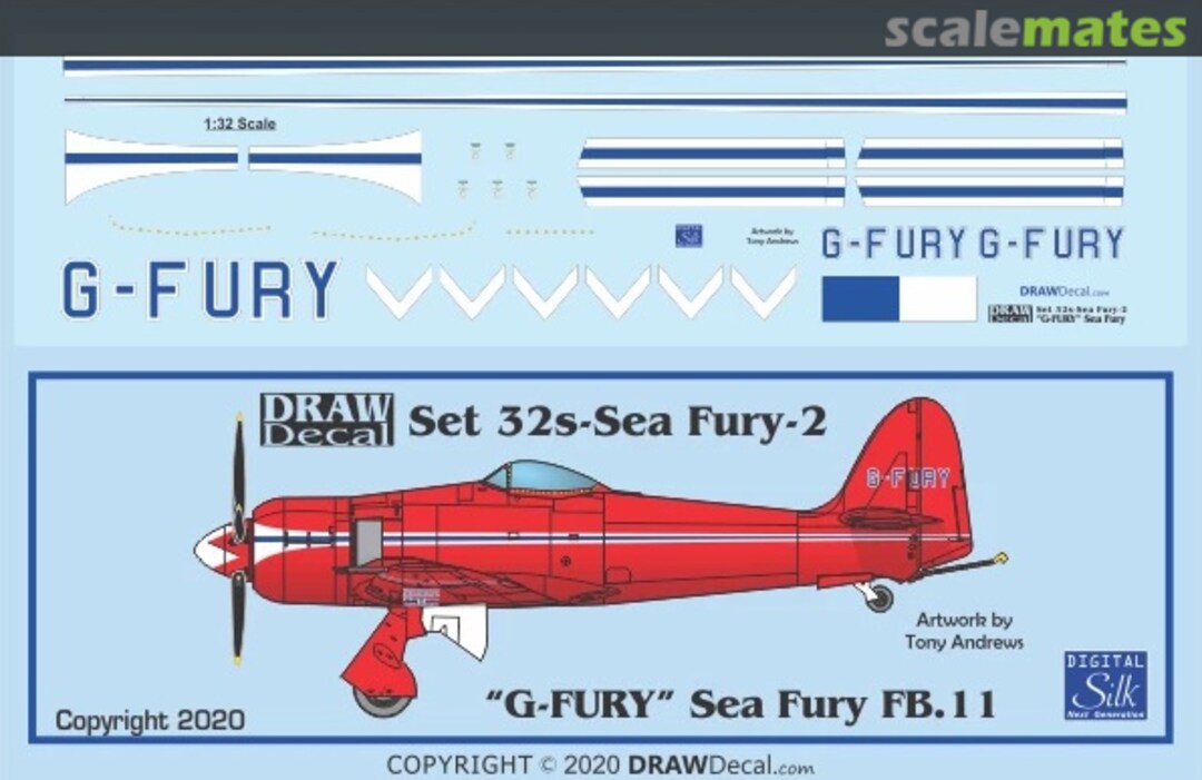 Boxart “G-FURY” Sea Fury FB MK.11 32-Seafury-2 Draw Decal