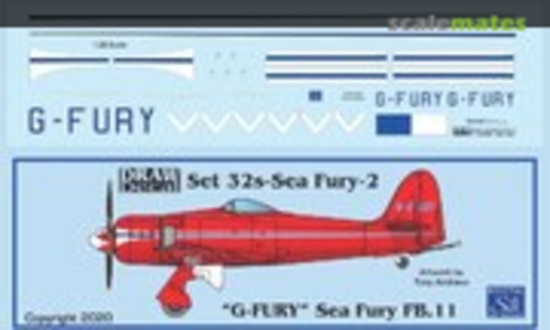 1:32 “G-FURY” Sea Fury FB MK.11 (Draw Decal 32-Seafury-2) 32-Seafury-2