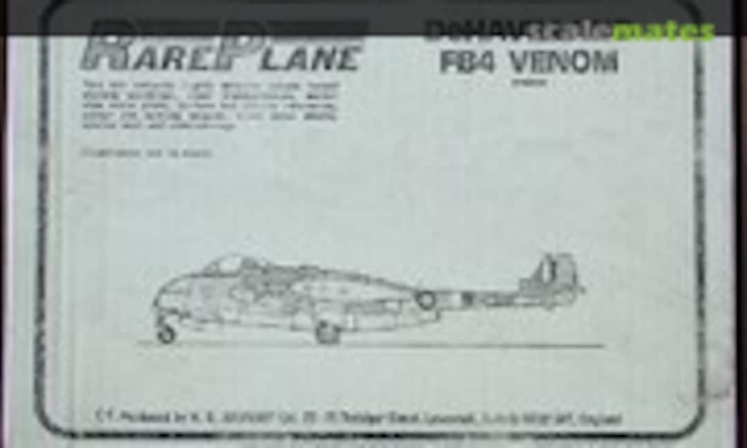 1:72 de Havilland FB4 Venom (RarePlane RP4004)