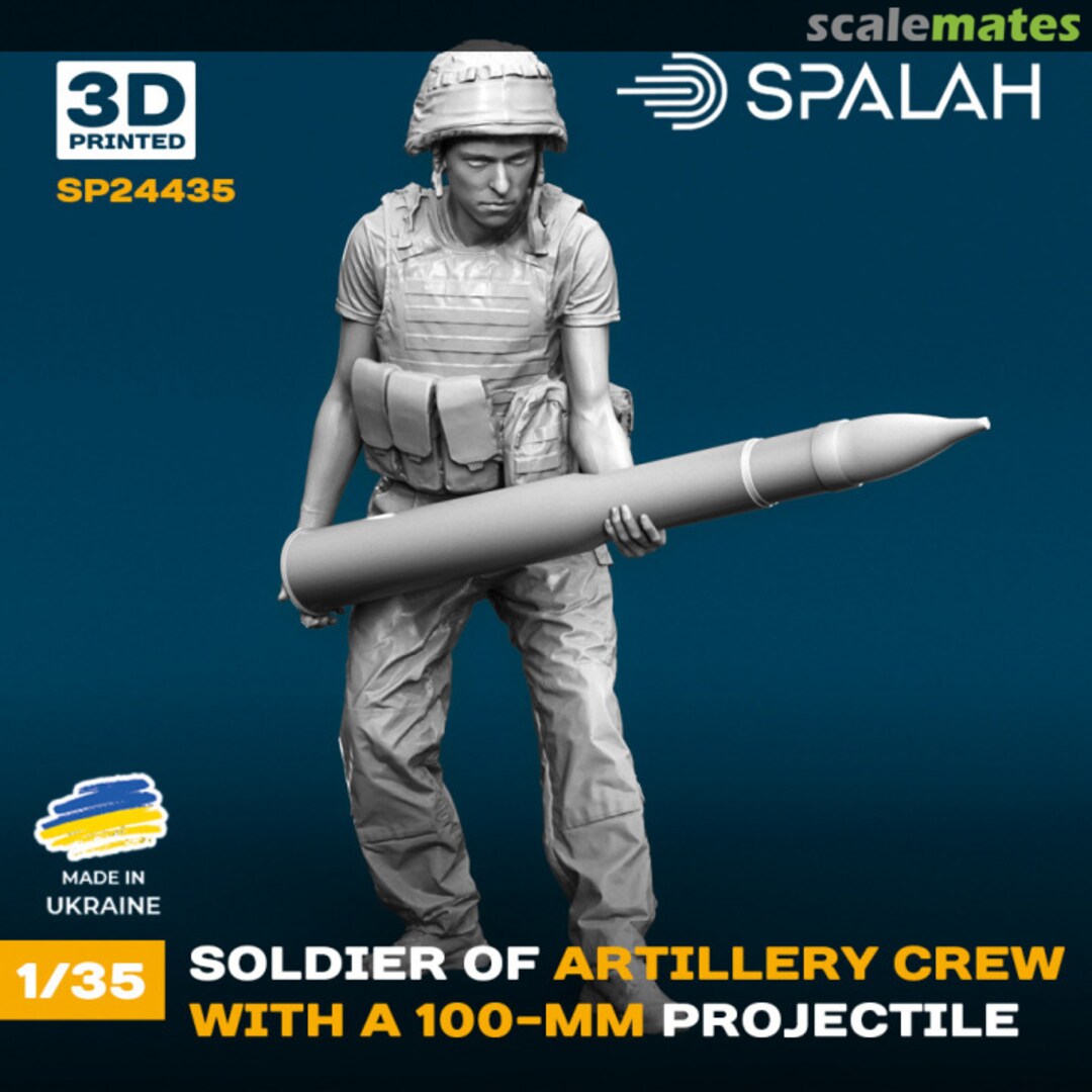 Boxart Soldier of artillery crew with a 100-mm projectile SP24435 Spalah Boxart Soldier of artillery crew with a 100-mm projectile SP24435 Spalah