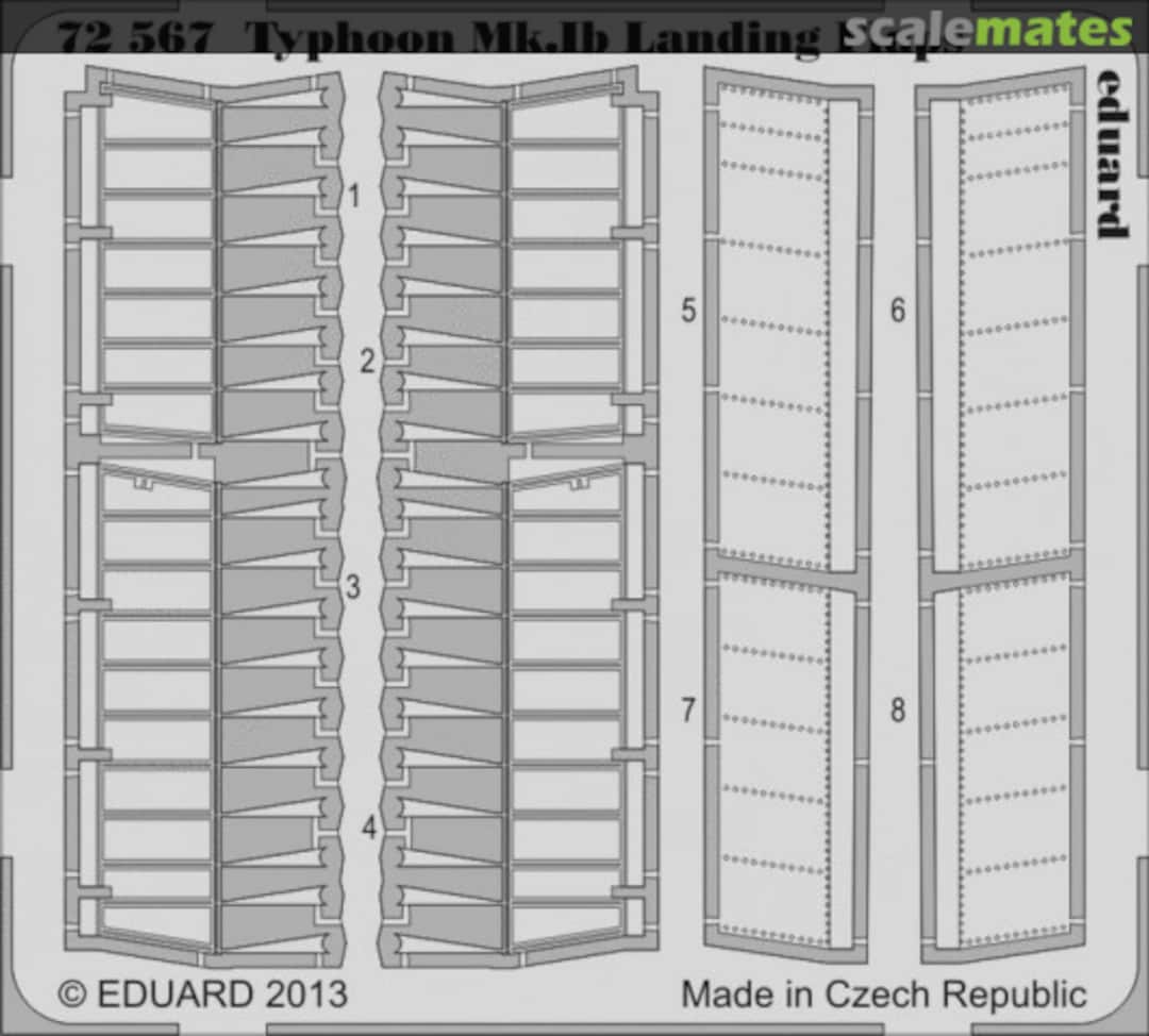 Boxart Typhoon Mk.Ib landing flaps 72567 Eduard Boxart Typhoon Mk.Ib landing flaps 72567 Eduard