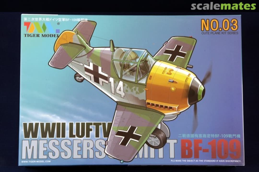 Boxart Messerschmitt Bf-109 TM-103 Tiger Model Boxart Messerschmitt Bf-109 TM-103 Tiger Model