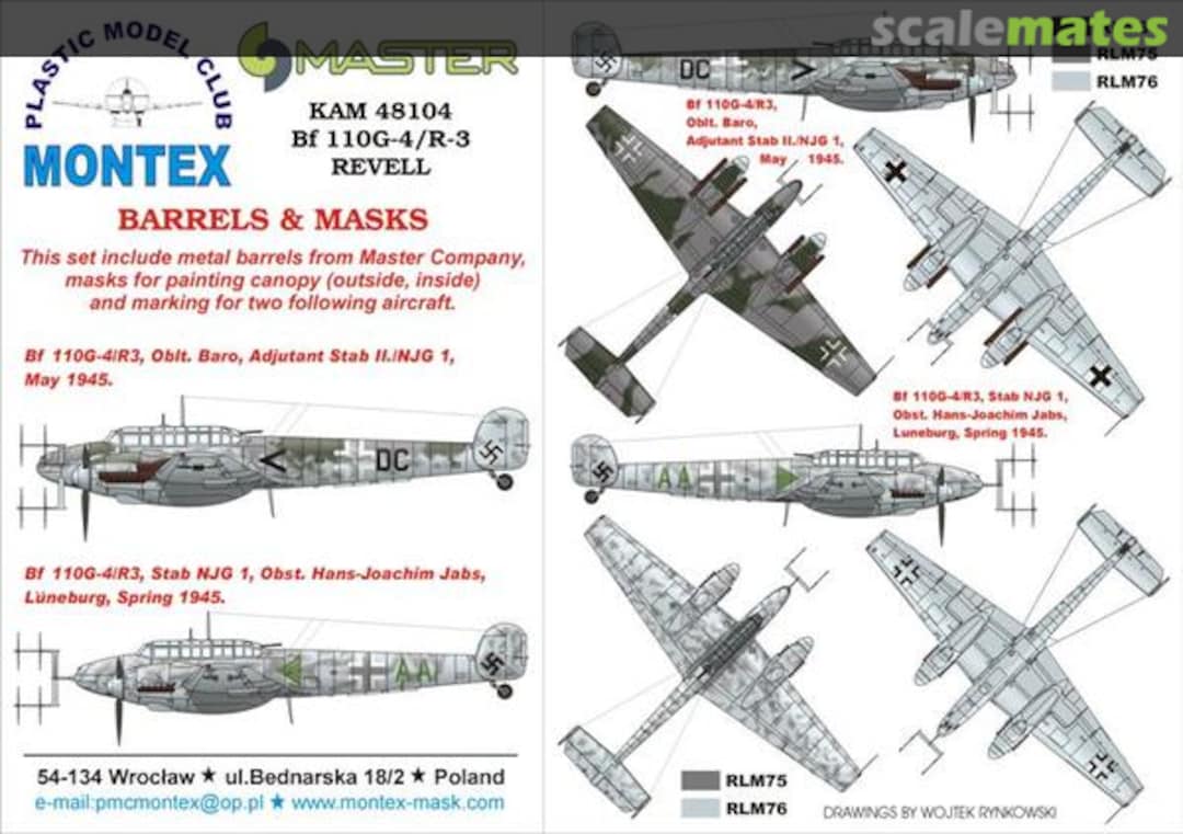 Boxart Messerschmitt Bf 110G-4/R3 KAM48104 Montex Boxart Messerschmitt Bf 110G-4/R3 KAM48104 Montex