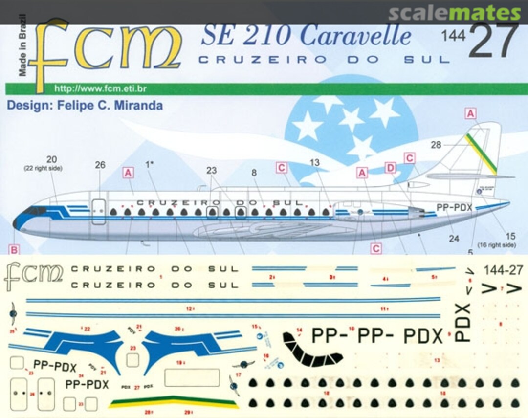 Boxart Cruzeiro Do Sul: Sud Se.210 Caravelle 144-27 FCM Boxart Cruzeiro Do Sul: Sud Se.210 Caravelle 144-27 FCM