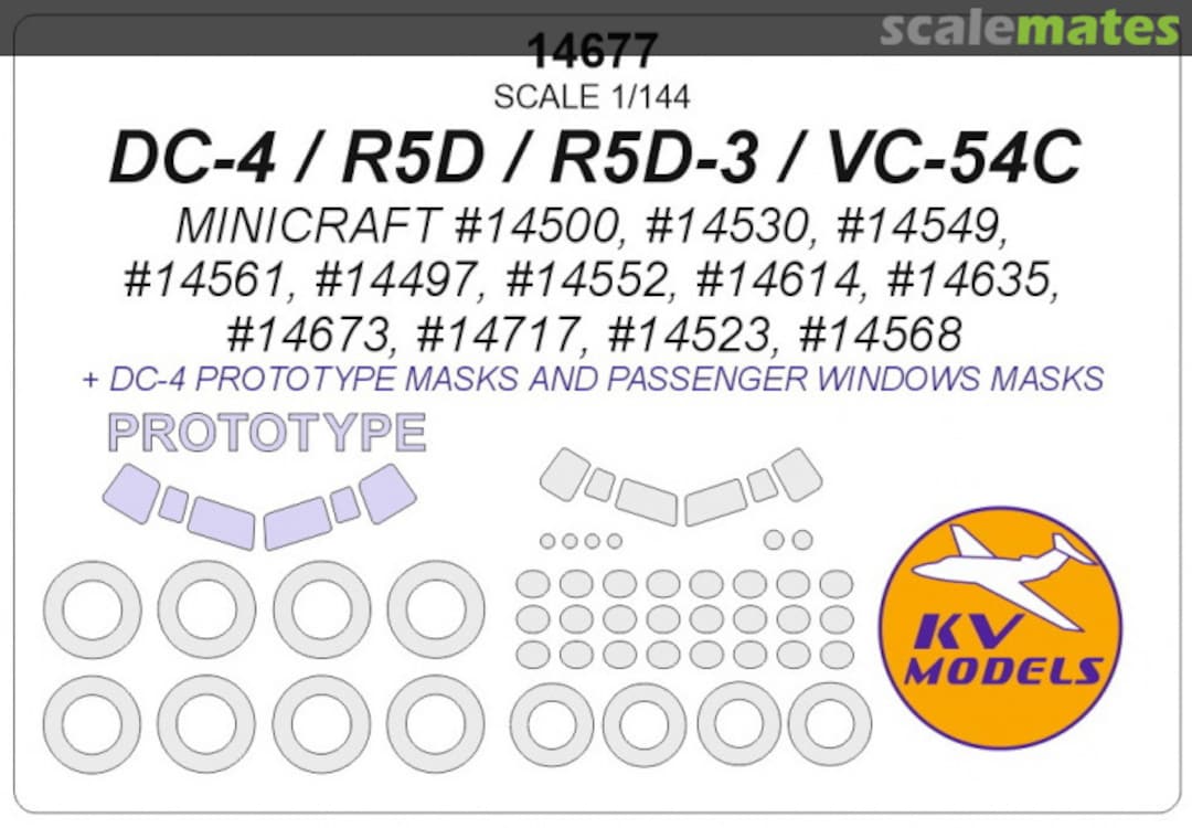 Boxart DC-4 / R5D / R5D-3 / VC-54C + prototype 14677 KV Models Boxart DC-4 / R5D / R5D-3 / VC-54C + prototype 14677 KV Models