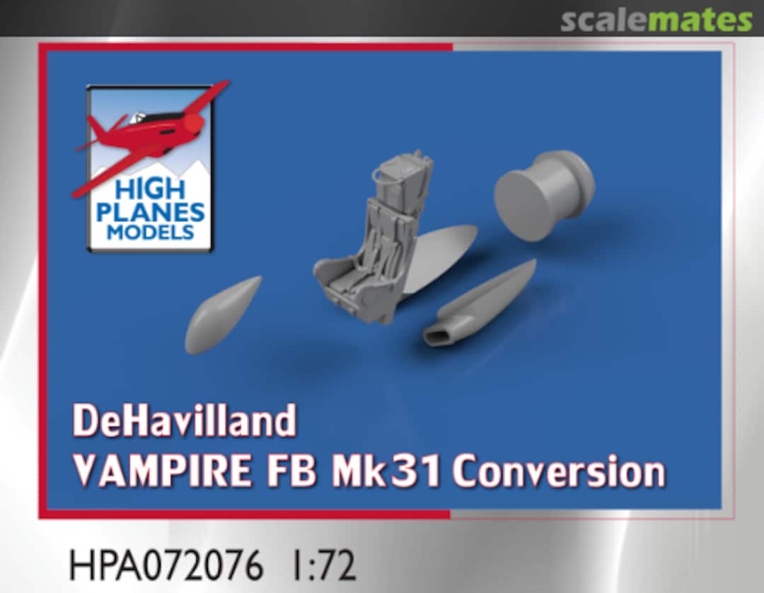 Boxart DeHavilland DH.100 Vampire FB.31 Conversion HPA072076 High Planes Models
