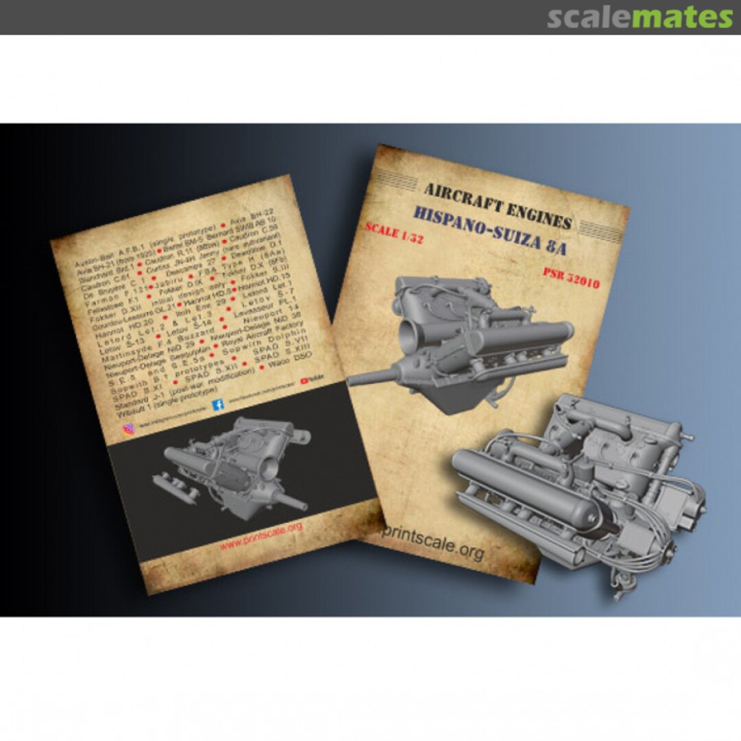 Boxart Hispano-Suiza 8A - Water-Cooled V8 SOHC Aero Engine PSR32010 Print Scale Boxart Hispano-Suiza 8A - Water-Cooled V8 SOHC Aero Engine PSR32010 Print Scale
