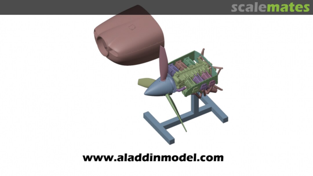 Boxart Lycoming IO-580 Engine 00144 Aladdin Model Boxart Lycoming IO-580 Engine 00144 Aladdin Model