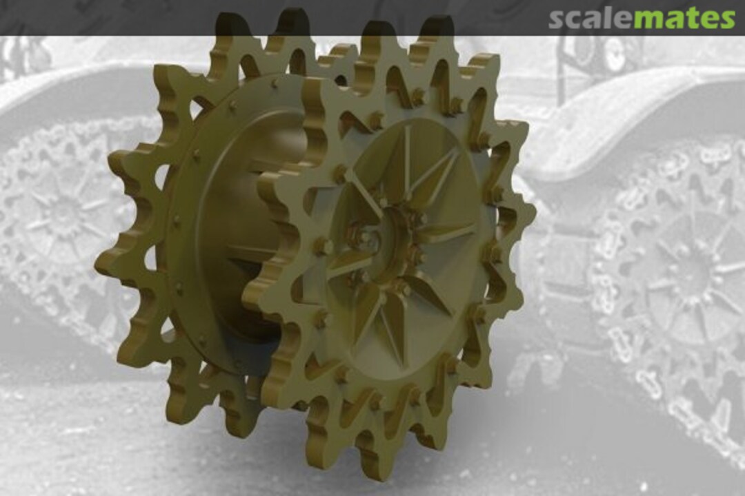 Boxart US LIGHT TANK M3A1/M3A3 DRIVE SPROCKETS (14-TEETH, LATE) 35006 Fury Models Boxart US LIGHT TANK M3A1/M3A3 DRIVE SPROCKETS (14-TEETH, LATE) 35006 Fury Models