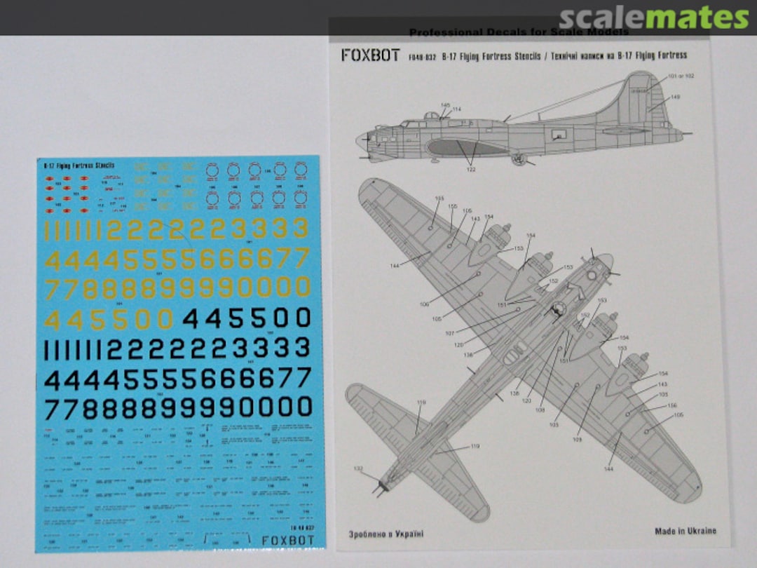 Boxart B-17 Flying Fortress Stencils 48-032 Foxbot Boxart B-17 Flying Fortress Stencils 48-032 Foxbot