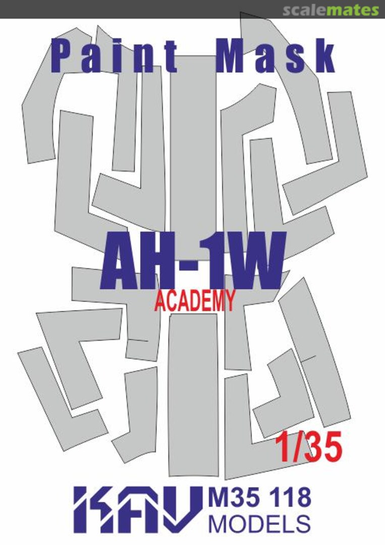 Boxart AH-1W Super Cobra Paint mask (Academy) KAV M35 118 KAV models Boxart AH-1W Super Cobra Paint mask (Academy) KAV M35 118 KAV models