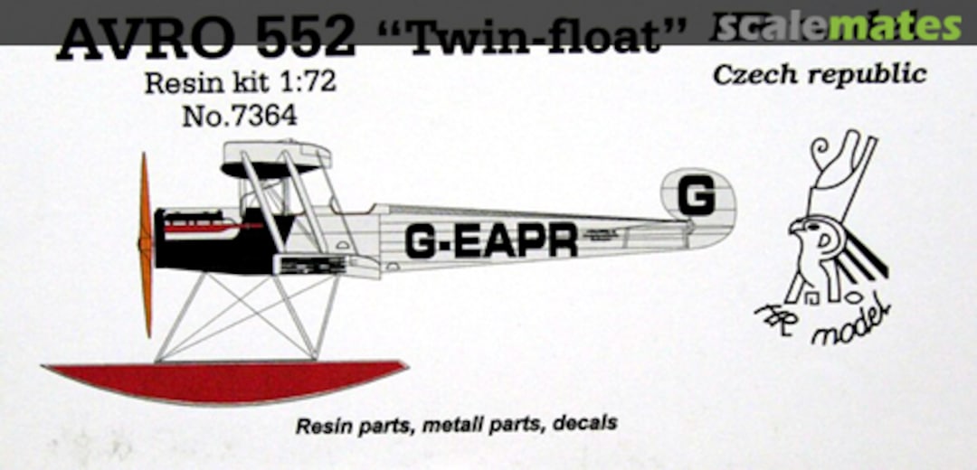 Boxart Avro 552 "Twin-Float" 7364 HR Model Boxart Avro 552 "Twin-Float" 7364 HR Model